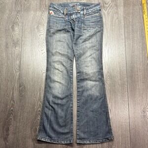 Vintage Parasuco Y2k Low Rise Flair Jeans 30 34 Bell Bottom Pockets Womens Denim